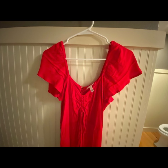 New Cherry Red Leith Maxi Dress - Picture 3 of 5